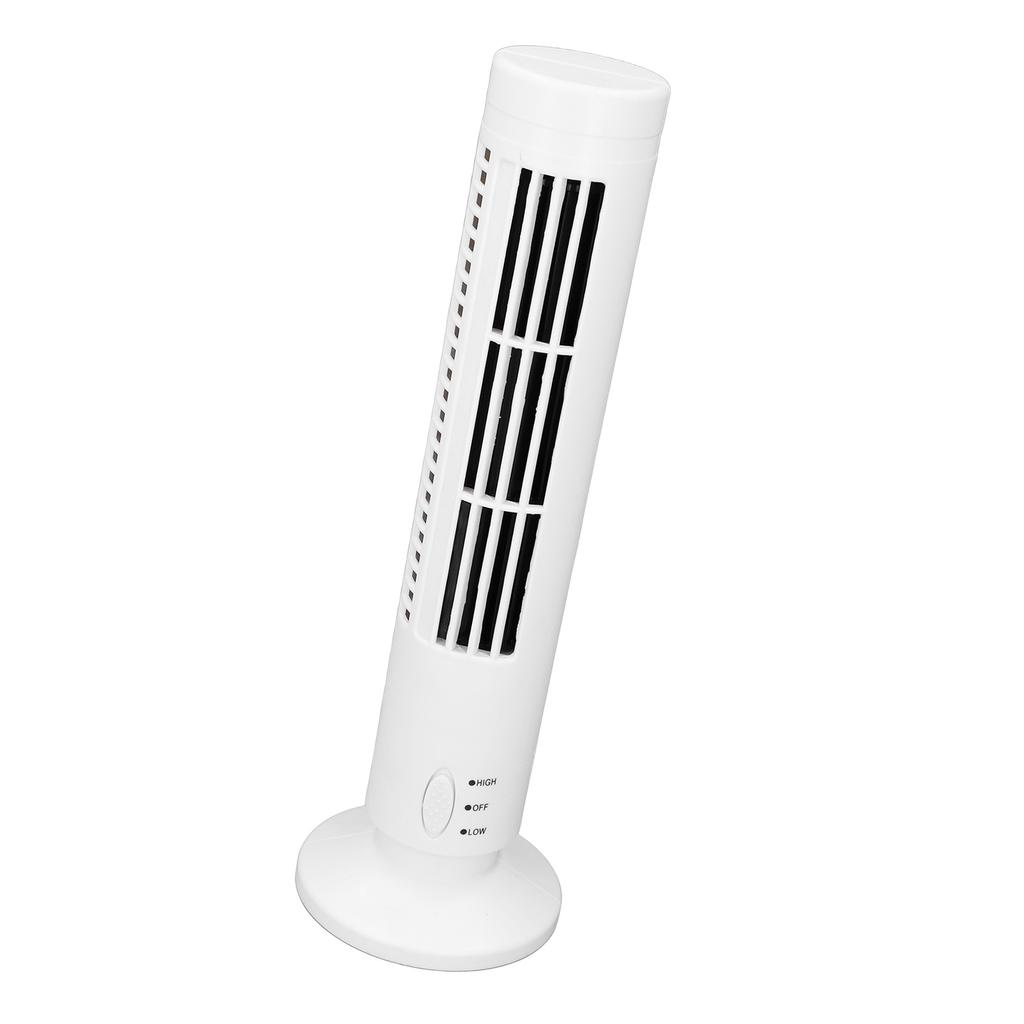 Tower Fan USB Bladeless 2 Speeds Quiet Energy Saving Portable Tower Cooling Fan for Home Use
