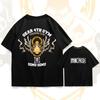 2026 One Piece 2026 Unisex Black T  Shirt Front Chibi Luffy Skull Comfortable summer loose Unisexs Tshirt