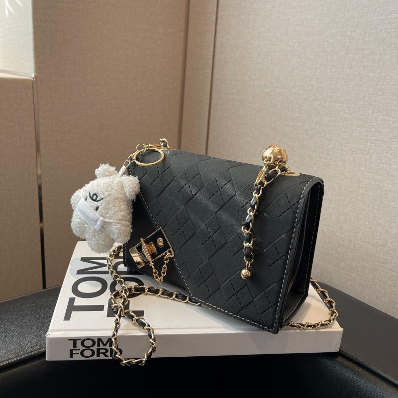 

Today s popular small square bag fashion new texture matte women s shoulder bag crossbody bag women s bag чёрный