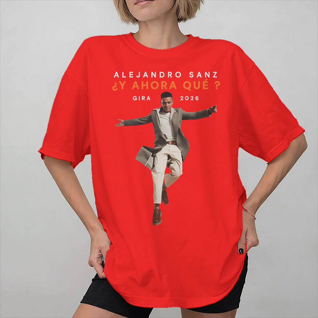Unisex Women Printed Alejandro Sanz 2026 Concert Tee T Shirt 100 Cotton Tshirts Clothing