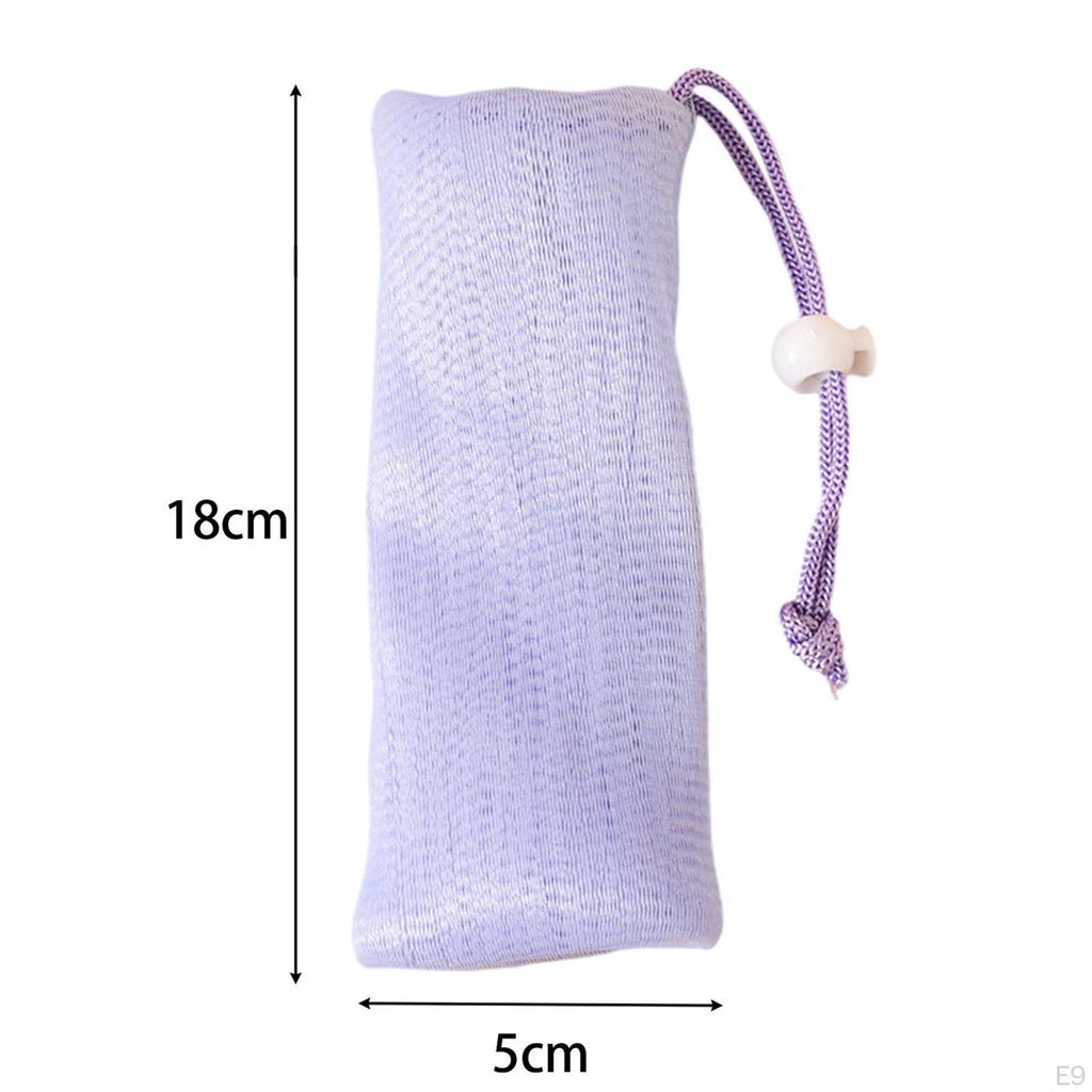 Bubble Mesh Bag, Soap Saver Exfoliating Bag for Bathing, Facial Cleanser, Body
