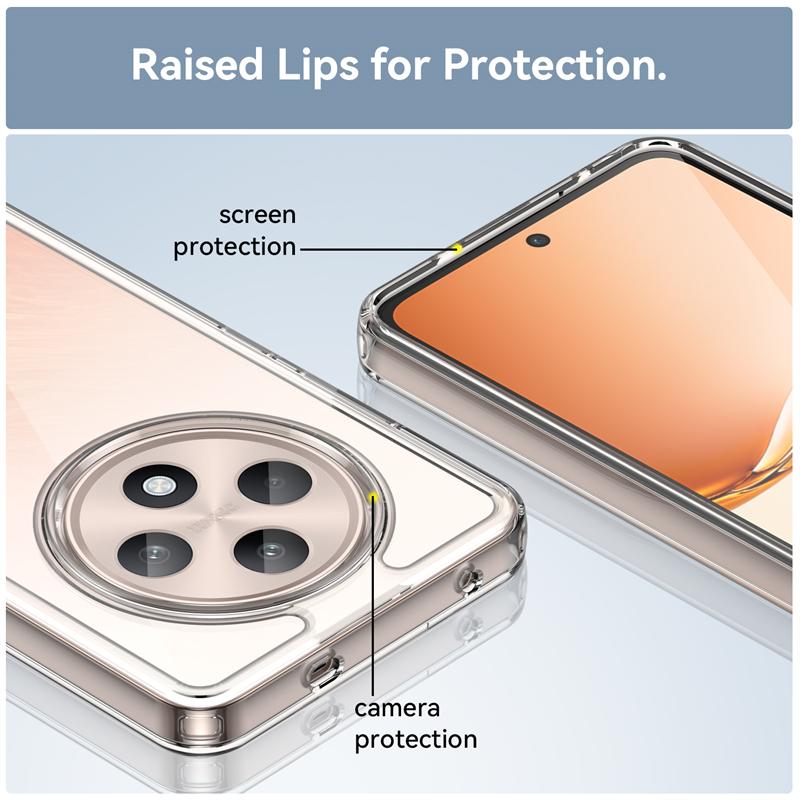 Für OPPO Reno 12FS Hülle Abdeckung Reno 12FS Capas Handy Rückseite Bumper Klar Transparent Mehrfarbig Für Fundas OPPO Reno 12FS Reno12 FS