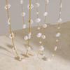 Popular Sweet Baroque Imitation Pearl Shell Flower Necklace Plated 18k Gold Stainless Steel Waterproof Clavicle Chain