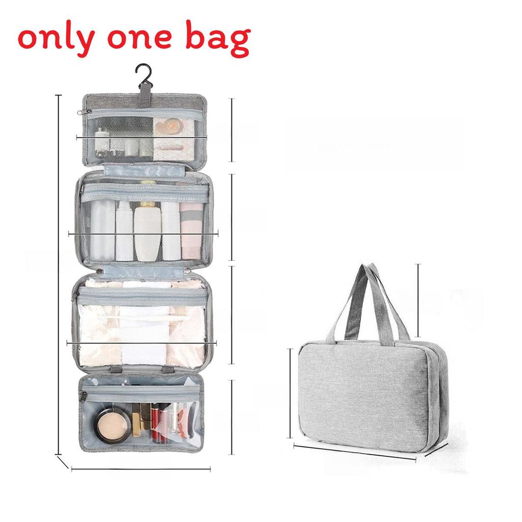 Urban Minimalist Polyester Travel Toiletry Organizer With Multicolor Compartments For Daily Use