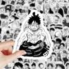 10/30/50/100pcs Black White Anime Luffy Zoro Stickers Cartoon ONE PIECE Decals DIY Skateboard Car Cool Manga Graffiti Sticker