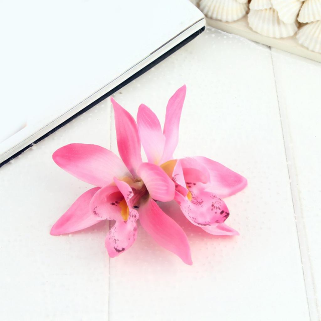 Hawaii Colourful Hair Clip Flower Hairpin Double Orchid Hair Clips Children's Hair Accessories for Women and Girls