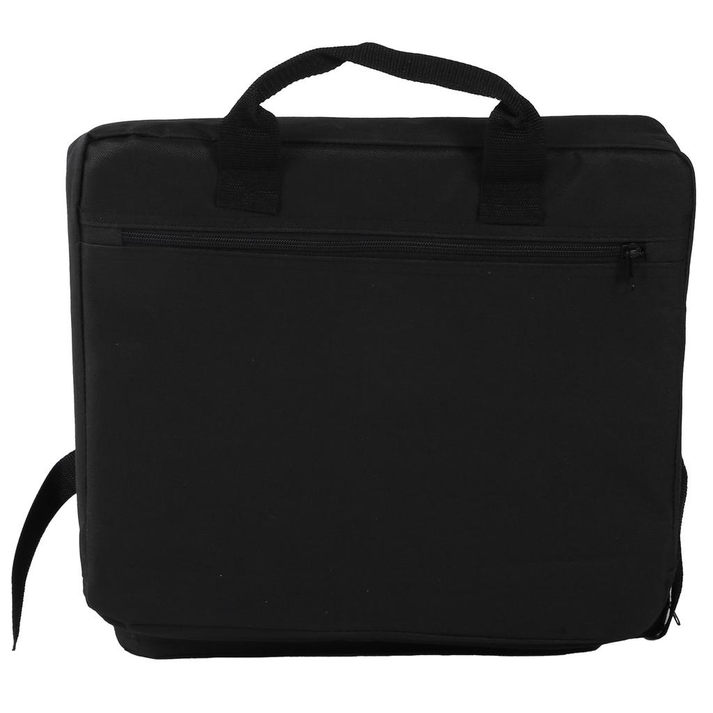 Pernă Pliabilă de Exterior Portabilă Ajustabilă Pernă Scaun Camping cu Spătar Negru