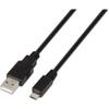 Aisens USB 2.0 Cable Aisens A101-0027/ Usb Male - Microusb Male/ Up To 2.5w/ 60mbps/ 80cm/ Black