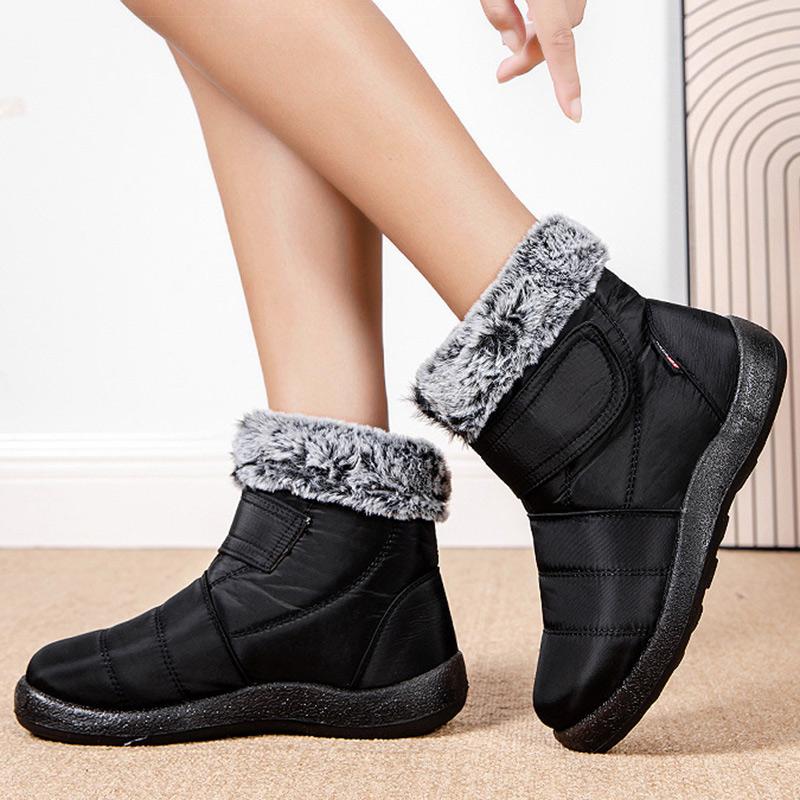 Women'S Boots Waterproof Women Ankle Boots Keep Warm Fur Winter Shoes Woman Snow Boots  New Winter Botas Mujer Black Boot