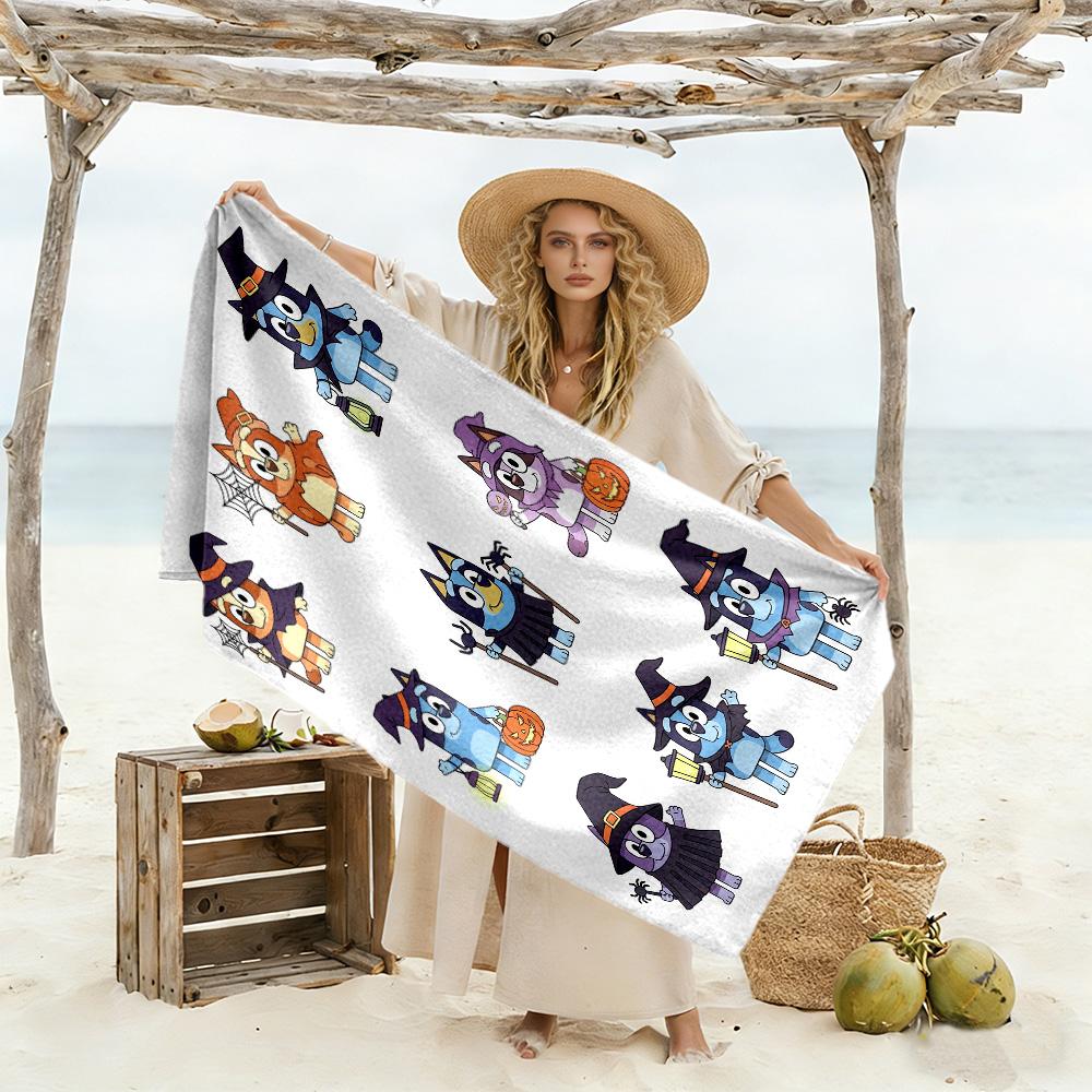 Fox Forest Night Beach Towel Super Soft & Absorbent Comfortable Lightweight Perfect for Traveling Yoga Camping and Swimming