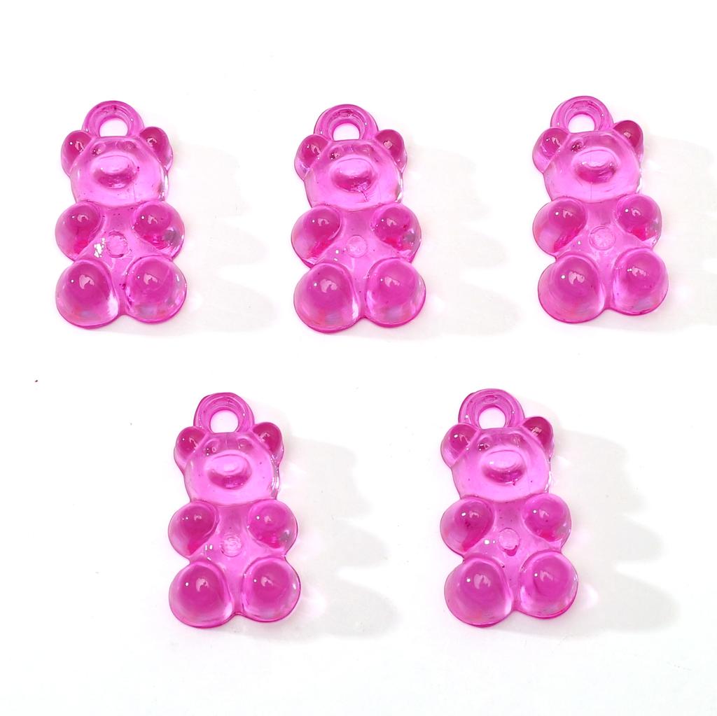 Niedliche Harz-Gummibär-Anhänger-Charms für Schmuckzubehör, DIY-Zubehör