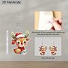 2D Flat Christmas Reindeer Dangle Earrings, Lightweight Acrylic Material,Ideal for Party Gifts, Jewelry, and Christmas Gifts.