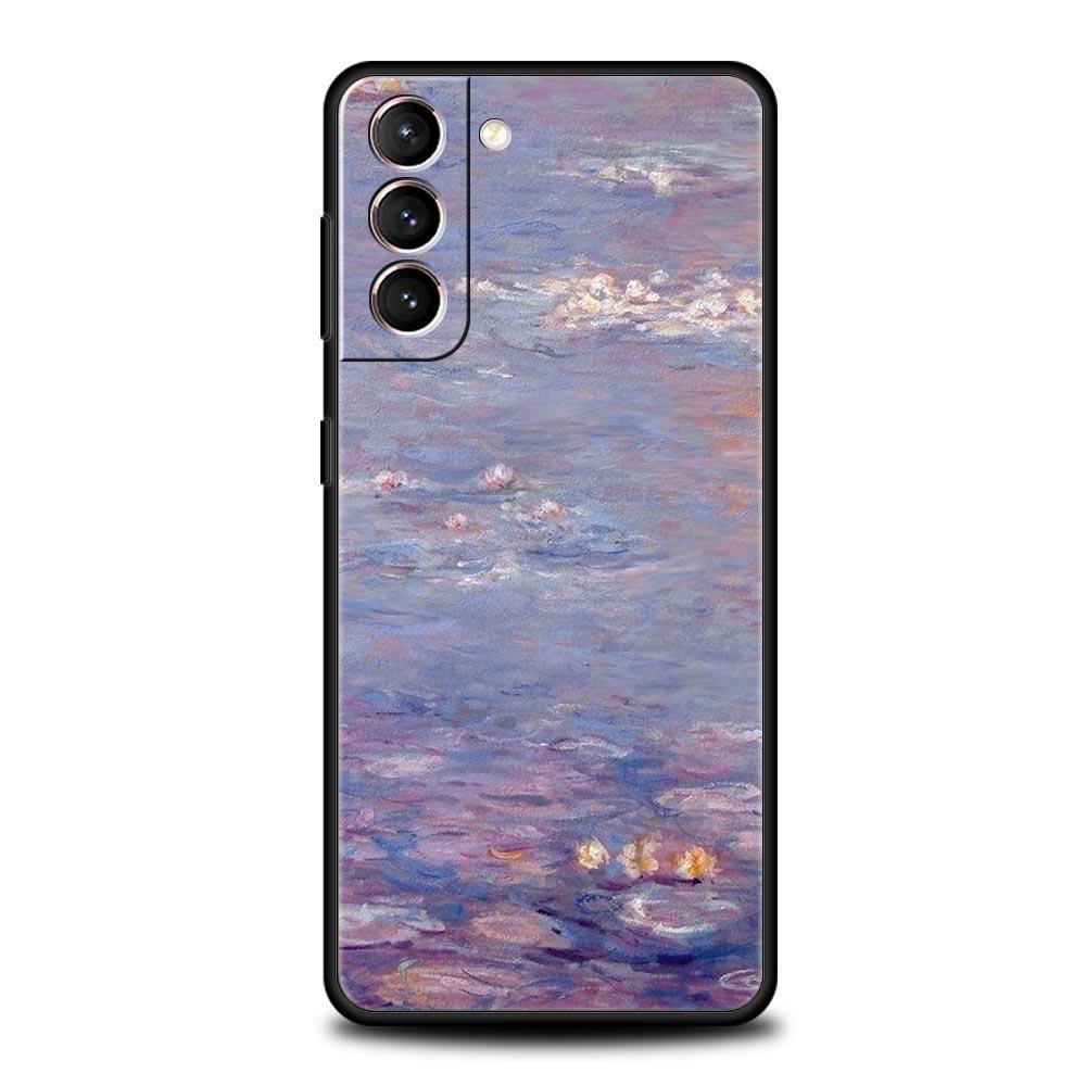 Handyhülle für Samsung Galaxy S24 S23 S22 Ultra S20 S21 FE 5G S10 S9 Plus S10E S8 S7 Edge Weiche Silikonhülle Claude Monet Kunst