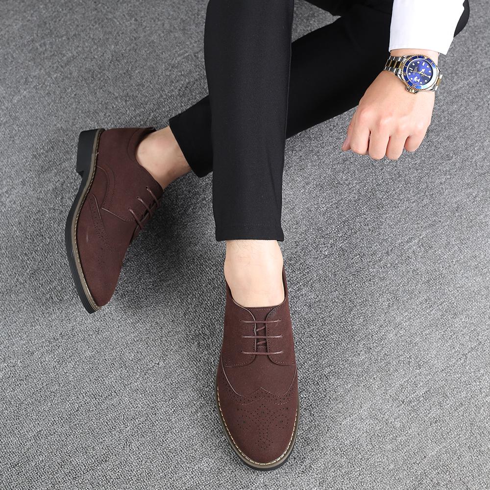 Classic Men's Flats Luxury Brand Leather Oxford Sneaker Lace-up Business Office Casual Footwear Autumn Winter Men Walking Shoes