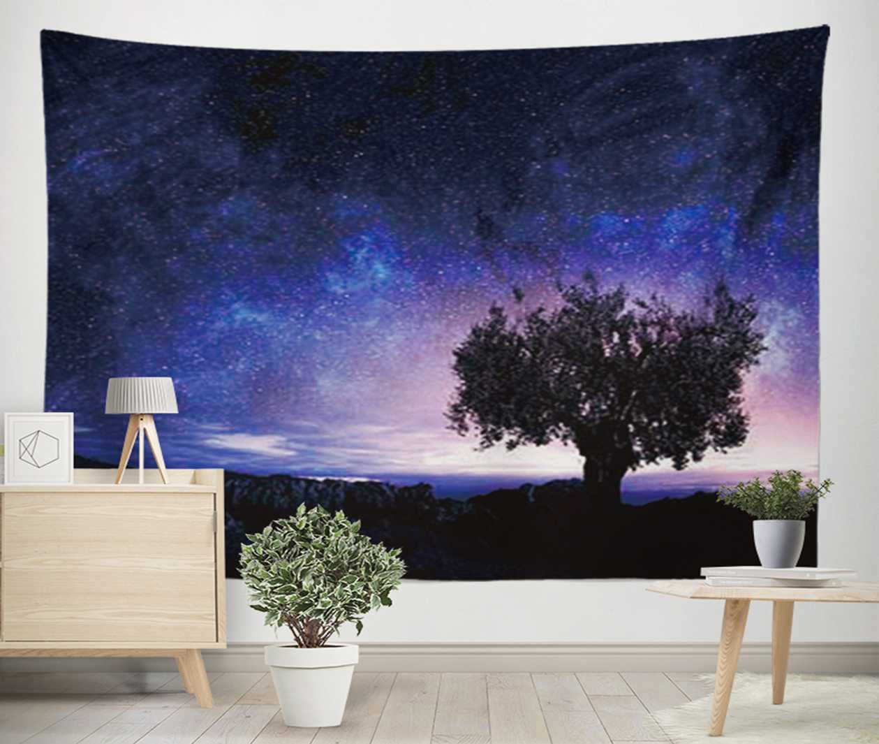 

Богемный гобелен с космонавтом, гобелен со звездным небом, художественный психоделический принт, гобелен для спальни, домашний декор, фоновая ткань, тапиз 100X75CM