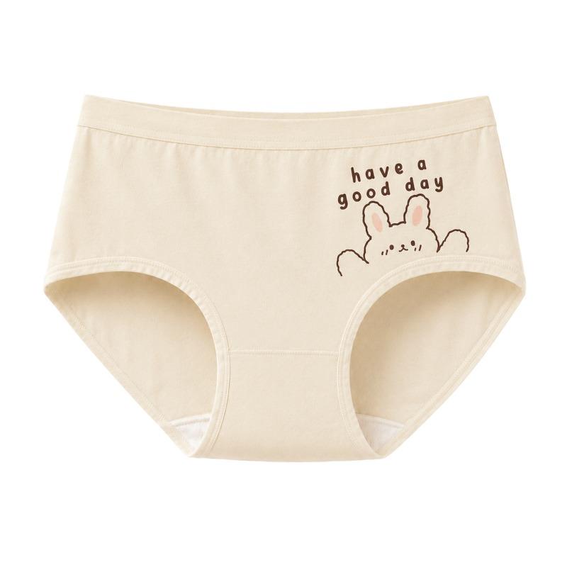 Girls Cotton Underwear Mid Waist Cartoon Breathable Antibacterial 10pcs Pack