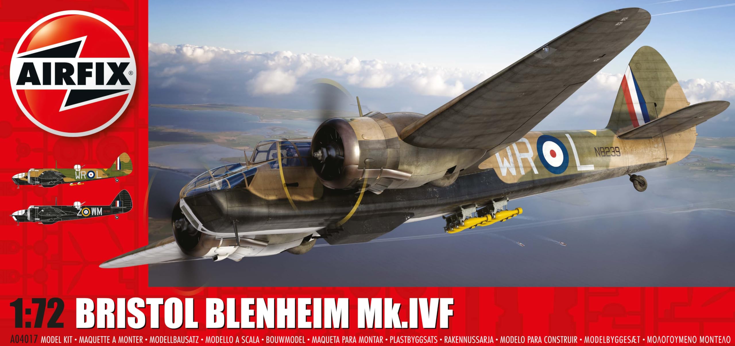

Airfix Scale Royal Air Force Bristol Blenheim Fighter Model Kit X4017 1/72 Mk.4