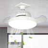 summer LED Ceiling Fan With Remote And Light Space-Saving Noiseless Blower Device Retractable for  Porches Garages