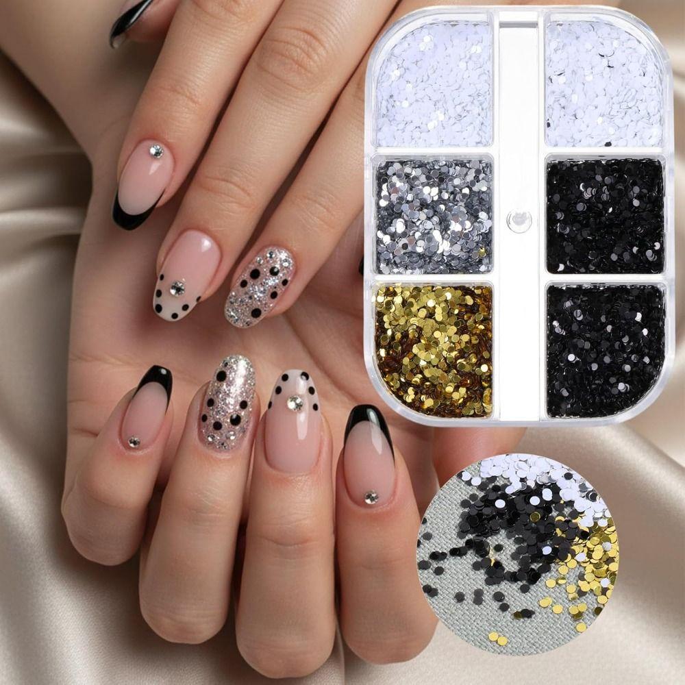 1mm Tiny Dot Nail Art Sequins 3D Laser Round Dots Paillettes New Disco Nail Sequin  for Nail Art