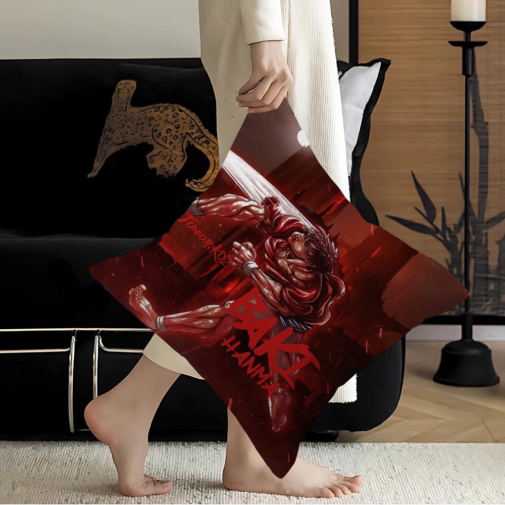 Japanese Anime Baki Pillow Cover for Bedroom Room and Living Room Sofa Decorative Cushion Cover