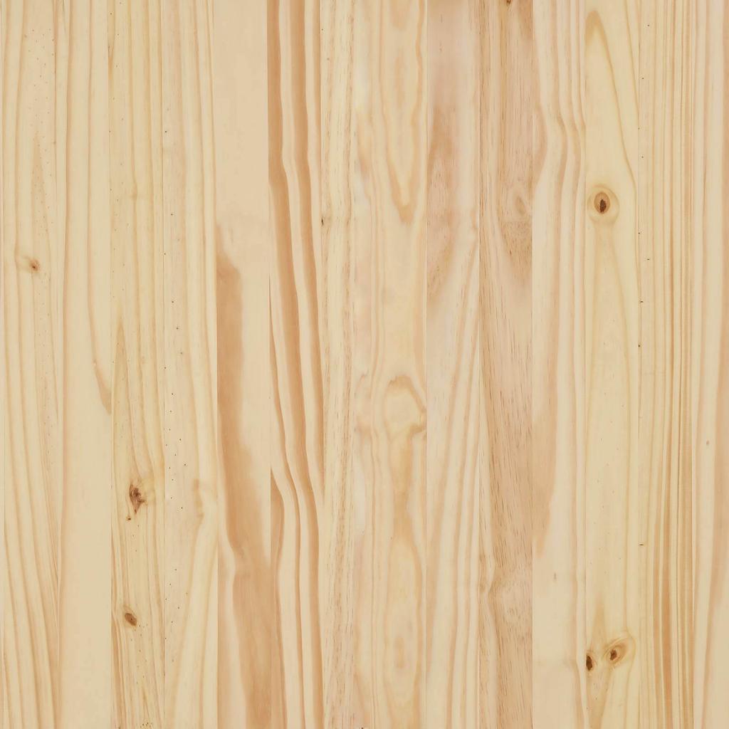 Mobile Storage Cabinet in Brown 34 x 39 x 65.5 cm Solid Pine Wood