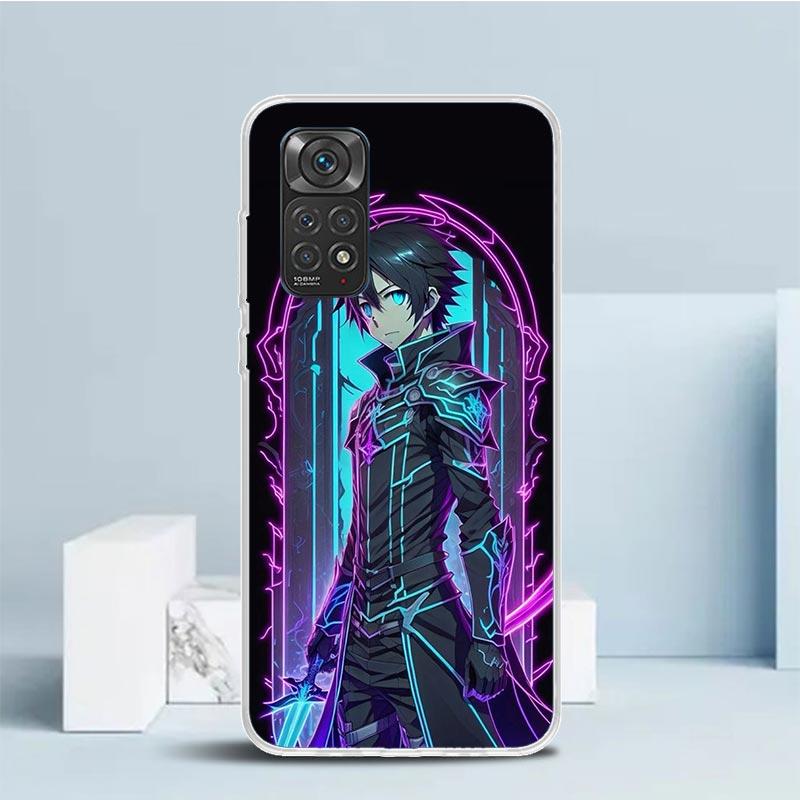 Sword Art Online Kirito Soft Cover for Xiaomi Redmi Note 15 14 13 12 Pro Plus Phone Case 14S 11S 11T 11E 10S 10 4G Pattern Shell