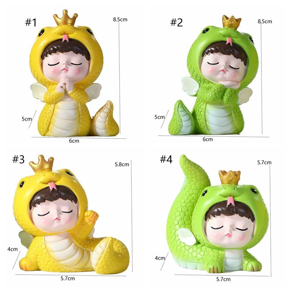 Resin Crafts Zodiac Snake Figurine Small Mini Snake Ornament  Office Accessories