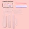 1/8 Pcs Portable Rectangle Nail Art Tool Empty Storage Box Tweezers Clippers Pens Polishing Nail Buffer Files Plastic Container