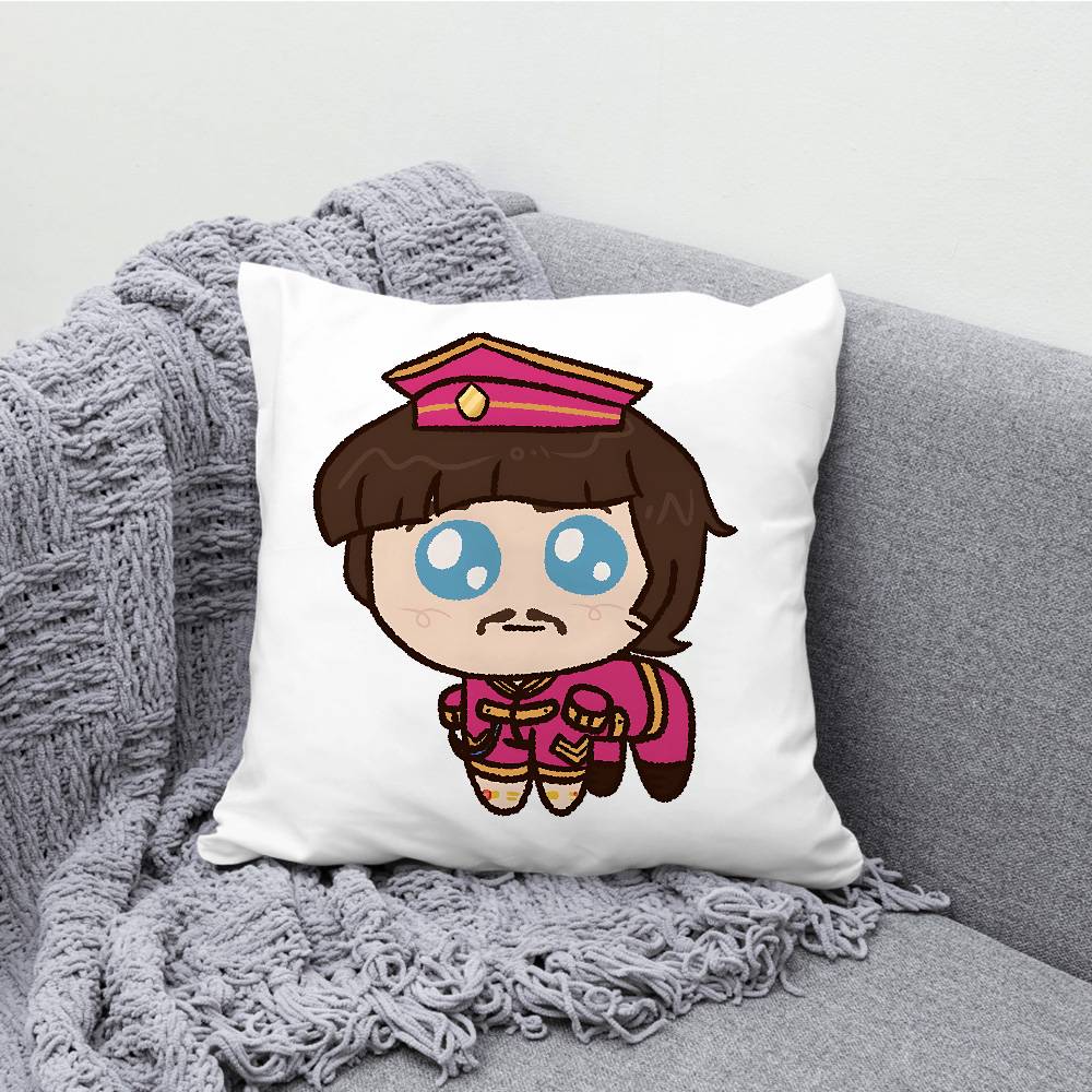 J-John L-Lennon P-Paul Pillowcases Bedroom Living Room Sofa Home Decor Polyester Cushion Cover with Zipper