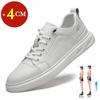 Fashion Genuine Leather Height Increasing Men Shoes Italian Designer Casual Shoes Outdoor SkateBoard Flats Lift Sneakers Elevator Sports