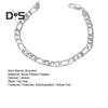 Unisex Bracelet Stainless Hollow Out Chain Solid Color Sturdy Construction Luster Punk Hip Hop Polished Birthday Gift Club Party Jewelry