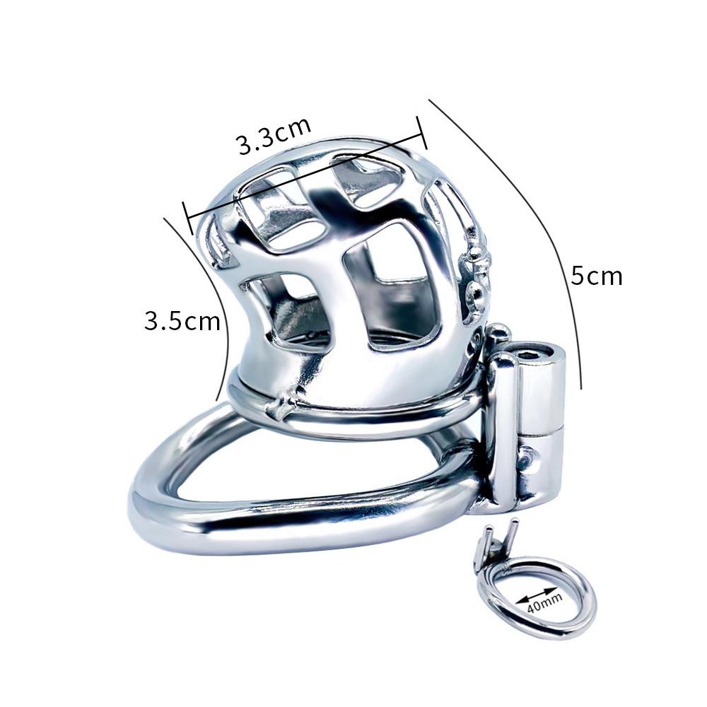 CB Lock for Men Stainless Steel Penis Cage Adult Sex Toy Cock Cage Cockring BDSM Slave Fetish Male Chastity Cuckold