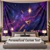 Space Cosmic (284) Theme Custom Tapestry Personalized Custom Name Text Wall Hanging Tapestry Home Decor Background Cloth