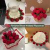 Crochet Coaster Handmade Knitted Flower Bouquet Coaster Plant Pot with Flowerpot Flower Placemat Cup Pad Teacup Stand Diy Flower