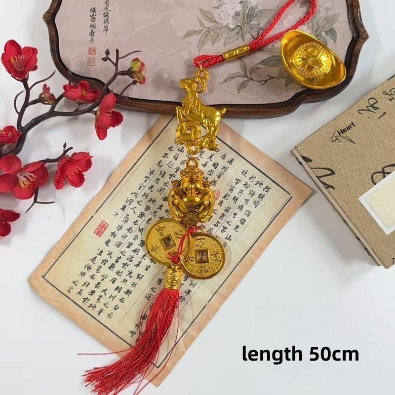 1Pcs 2027 Chinese Goat Year Decor Red Tassel Cute Lucky Hanging Ornament for Spring Festival Housewarming Gift
