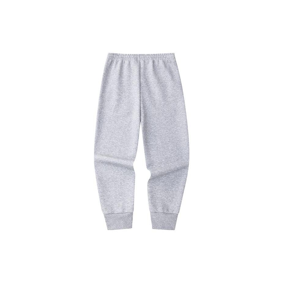 Anta Basketball Series Solid Color Cuffed Knitted Sports Pants Men Bottoms Gray Heather-Gray 952411301-1