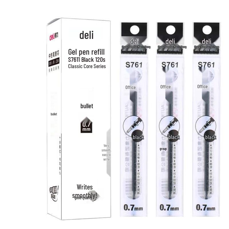 Deli S761 0.7mm Bullet Tip Gel Pen Refill
