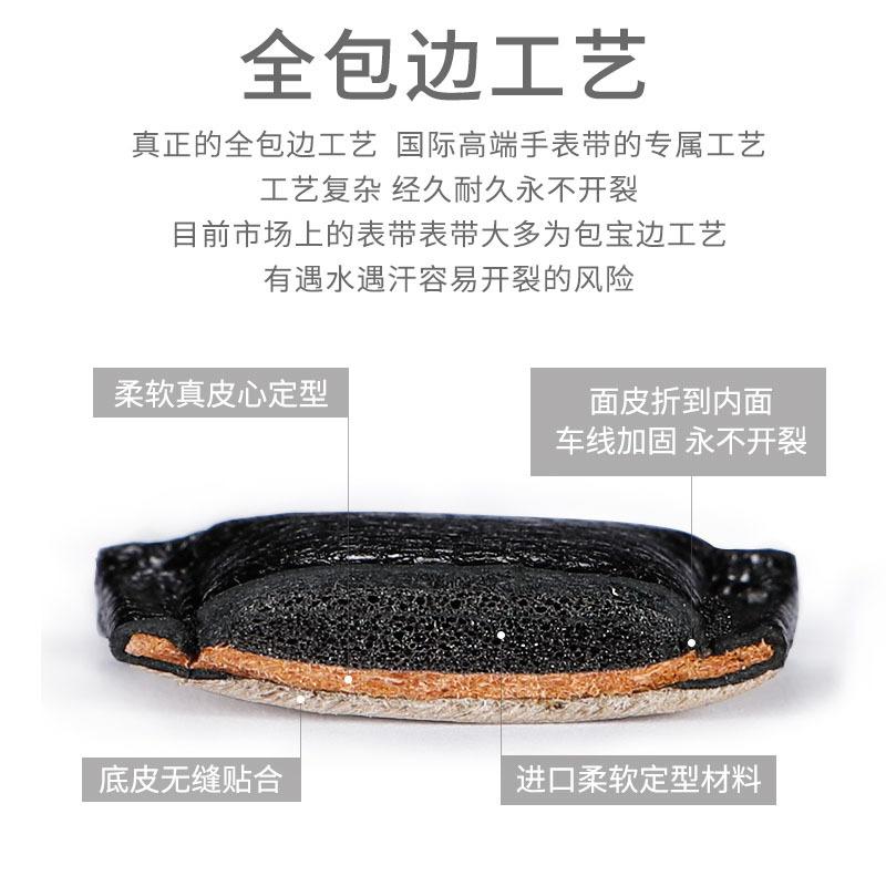 First-Layer Cowhide Strap, Stainless Steel Pin Buckle Watch Accessories Are Suitable For 18Mm Square Tail Leather Watches In Wan W Country