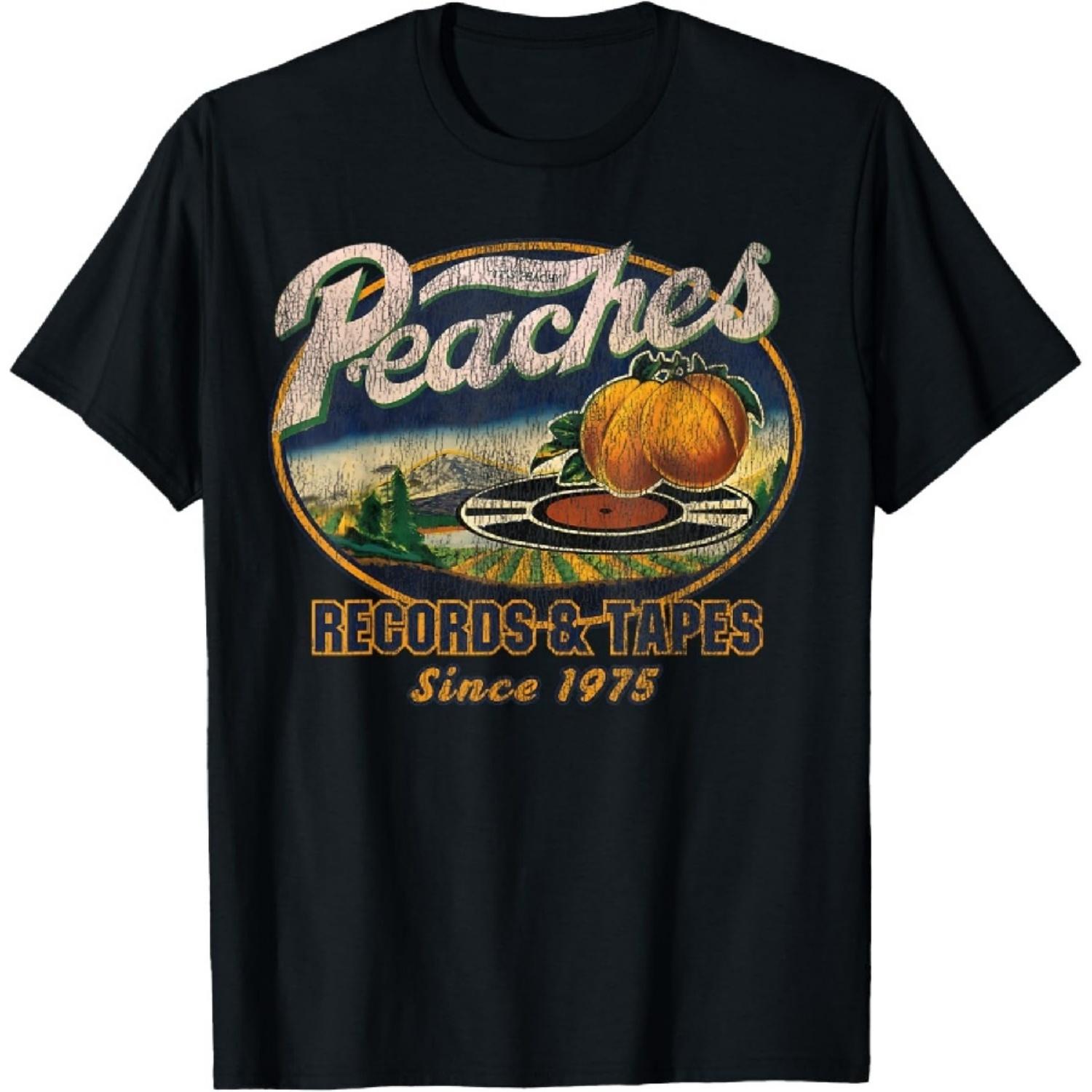 

Peaches Retro Records And Tapes Oval 1975 T-Shirt XXXXXL чорний
