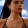Collana Pendente Linea Geometrica Minimalista con Design Svuotato