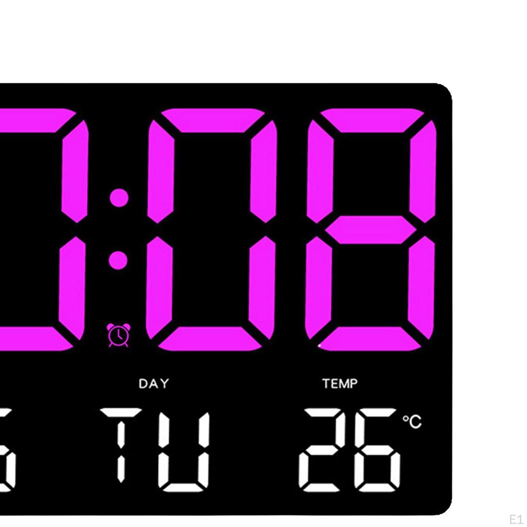 Alarm Clock Digital Multifunctional LED Display Temperature Kids Adults Wall