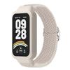 For Xiaomi Smart Band 9 Active Redmi Band 3 Woven Nylon Strap Snap-On Case Watch Band - Starlight