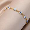 Fashion new personalized creative multi-color all devil's eye stainless steel gold-plated trend bracelet
