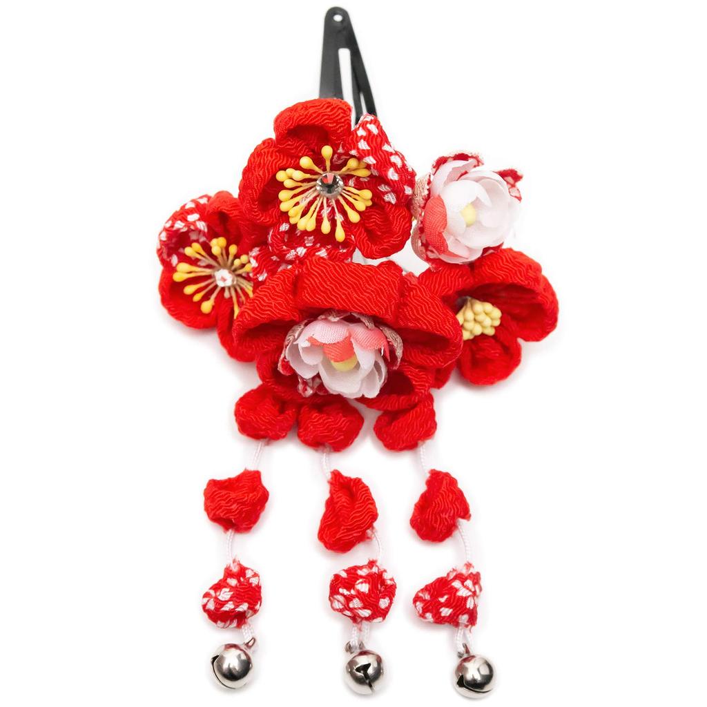 Kyoetsu Hair Ornament for Year of Artificial 753 A Shichi-Go-San 3-7 Olds, Tsumami-Zaiku (Pinch Wood) (F-07)