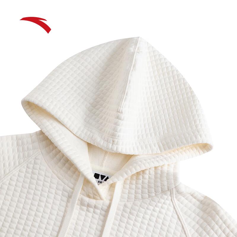 Anta Women's Plaid Texture Hooded Pullover