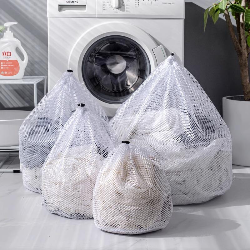 Extra Large Anti-Deformation Mesh Laundry Bag - Thick Protective Drawstring Wash Bag for Washing Machines