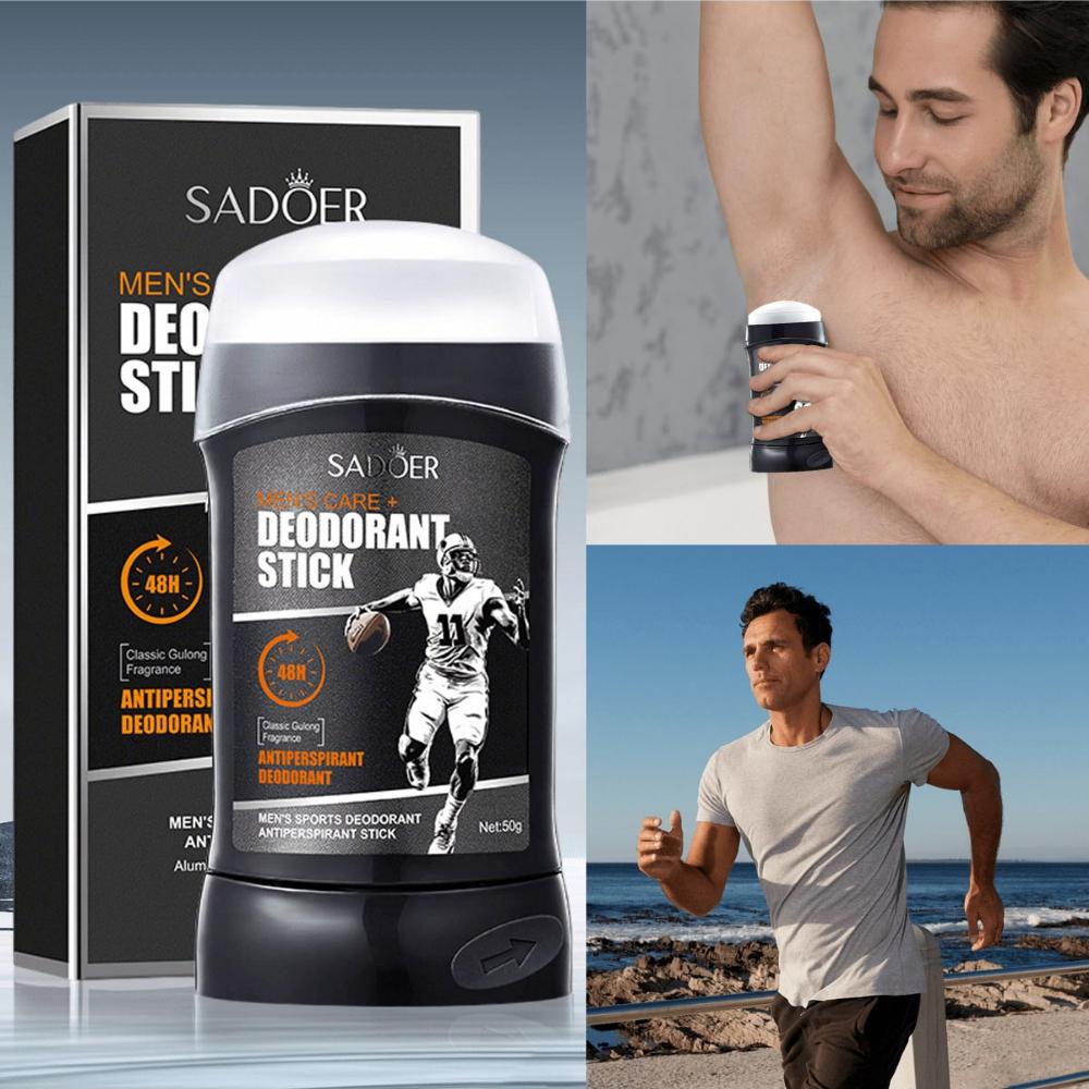 Long Lasting Mens Deodorant Stick 48H Sweat Protection Natural Ingredients Fresh Scent Odor Control for Men All Day Comfort
