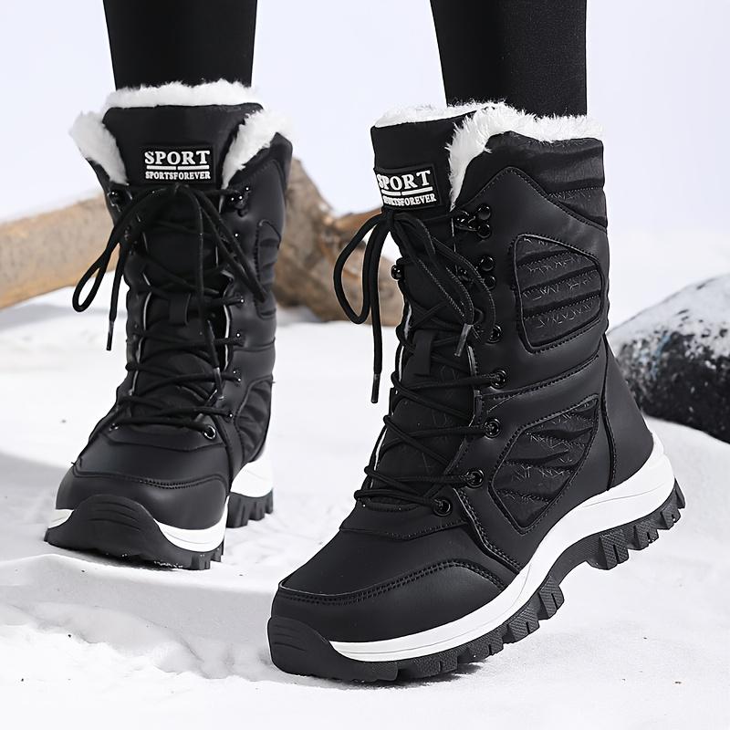 

Plus Size Winter New Cotton Shoes for Women, Thick and Plush Warm Snow Boots, Fashionable and Versatile High Top Shoes 43
