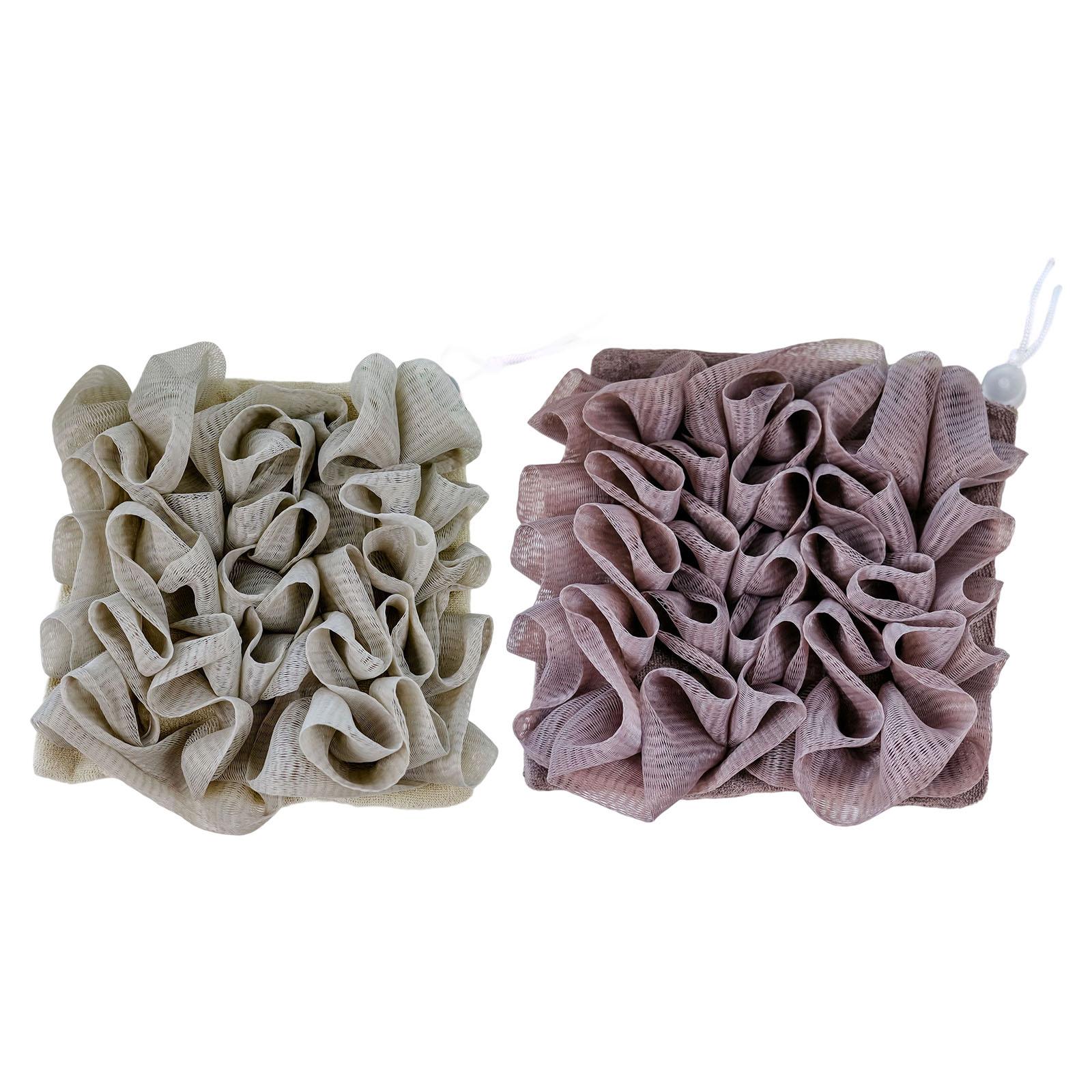 Bath Pouf Soap Holder Mesh Loofah Sponge For Smooth Skin Gentle Lathering Cleansing