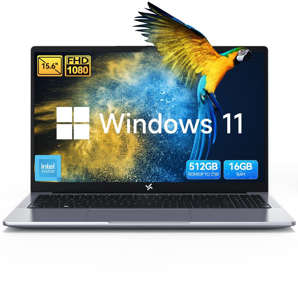 Hunidun Hibook 6 Laptop 15.6 Inch 16GB+256/512GB Intel TwinLake N150  4 Cores4 Threads Windows11  Home Notebook
